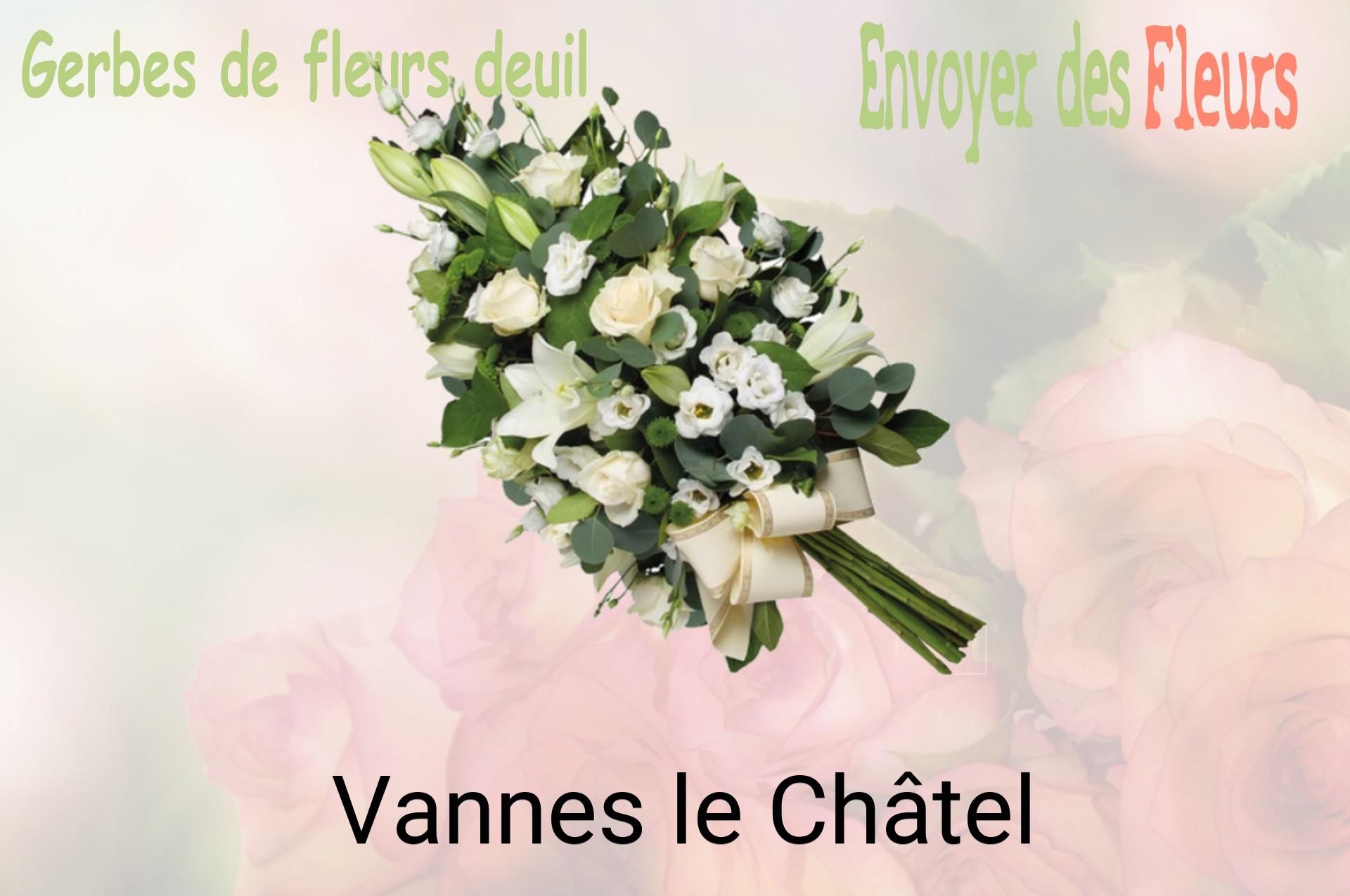 Gerbe de fleurs de deuil livrée à Vannes-le-Châtel